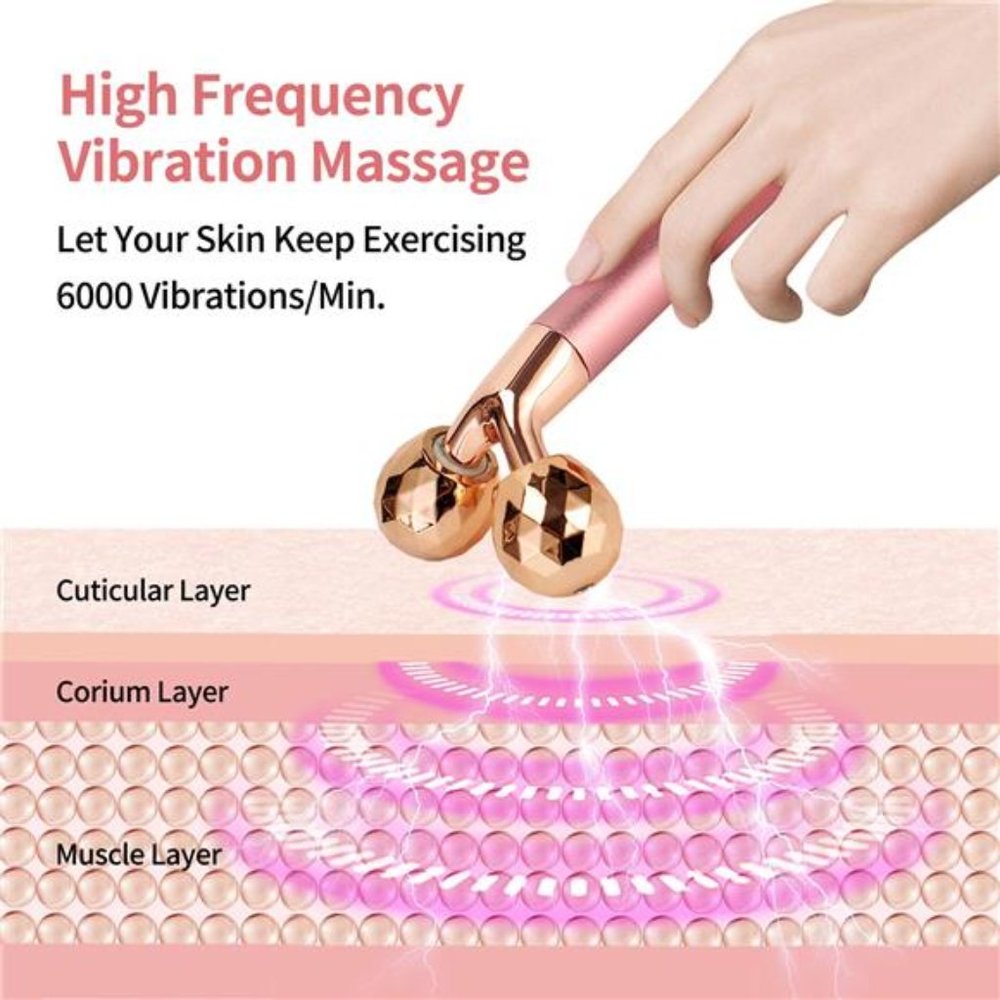 2-IN-1 Face Massager  3D Roller and Crescent-Shape Face Massager - Picture 4 of 8